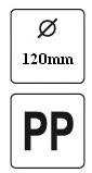 Lievik plastový 120 mm dĺžka 455 mm