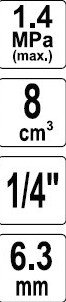 Filter vzduchu 1/4", max 1,4MPa