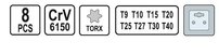 Sada klúčov Torx T9 - T40 8 ks