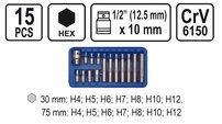 Sada bitov imbus Hex 15 ks