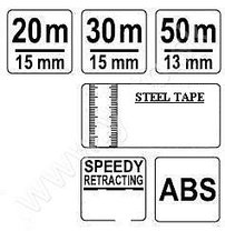 Meracie pásmo 50m x 13mm oceľ