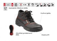 Obuv pracovná TABAR veľ.43 členková 