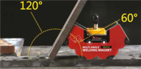 Vypínateľný magnet 90°, 45°/135°, 105°/75°,60°/120°
