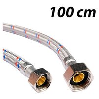 Hadica flexi, nerez F1/2" x F3/8" 100cm