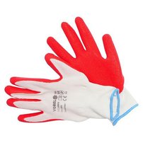 Pracovné rukavice veľ. 8, polyester/latex