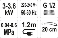 Umývadlová batéria s elektrickým ohrievačom vody