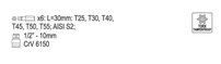 Sada bitov 7 ks TORX s otvorom