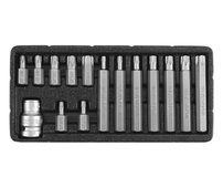 Sada bitov 15 ks TORX s otvorom box