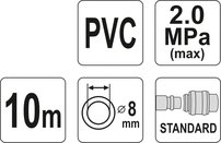 Vzduchová hadica 8 mm, 10 m