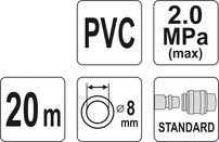 Vzduchová hadica 8 mm, 20 m