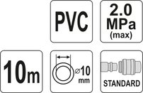 Vzduchová hadica 10 mm, 10 m