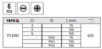 Sada skrutkovačov 6 ks magnetické CrMo