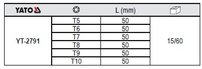 Sada skrutkovačov 6 ks pre jemnú mechaniku TORX 50 mm