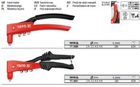 Nitovacie kliešte ručné 2,4 - 4,8 mm, dĺžka 250 mm