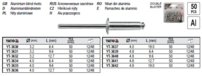 Hliníkový nit 3,2 x 9,6 mm 50 ks
