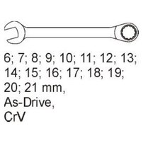 Vložka do zásuvky/ kľúče očkoploché 6-21mm, 16ks