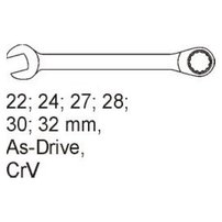 Vložka do zásuvky/ kľúče očkoploché 22-32mm, 6ks