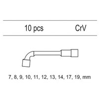 Vložka do zásuvky - Kľúče nástrčné 7-19 mm, 10ks CrV