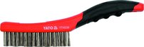 Drôtená kefa ručná 260 mm nerezová oceľ-4 rady