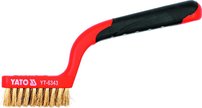 Drôtená kefa ručná 180 mm mosadz , 3 rady
