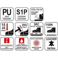 Pracovné topánky veľ.39 S1P TENDA 