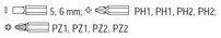 Sada bitov 1/4" 10ks, 5,6mm, 2xPH1, 2xPH2, 2xPZ1, 2xPZ2