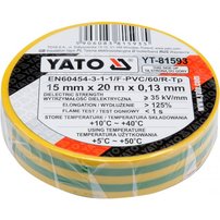 Páska izolační 15mm x 20m x 0,13mm žlto-zelená
