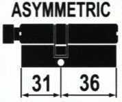 Vložka do zámku L 67 mm 31/36 mm 8 kľúčov 